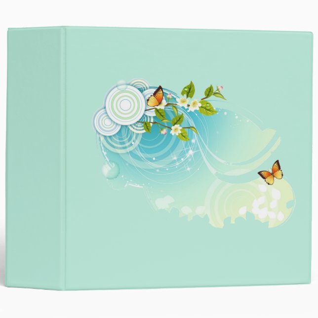 Butterflies and Flower Blossoms Binder (Front/Spine)