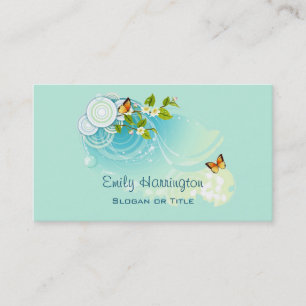 Butterflies and Flower Blossoms Business Card