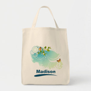 Butterflies and Flower Blossoms Tote Bag