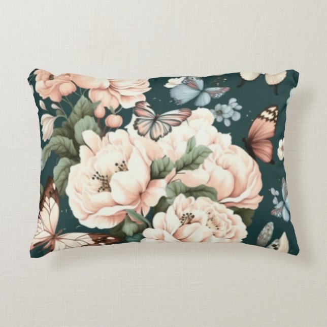 Butterflies and flowers  accent pillow (Front)