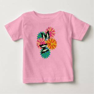 Butterflies and Flowers Baby T-Shirt