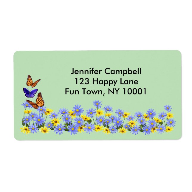 Butterflies and Flowers Blue Label (Front)