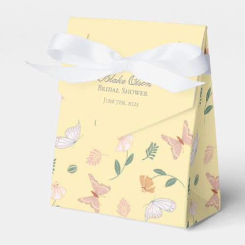 Butterflies and Flowers Bridal Shower Favor Boxes
