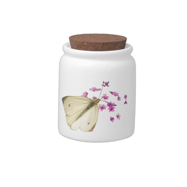 Butterflies and Flowers Candy Jar (Left)