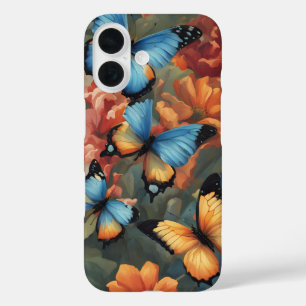 Butterflies and Flowers iPhone 16 Case