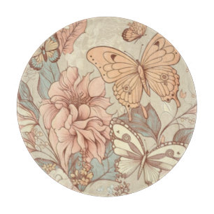 Butterflies and flowers  cutting board