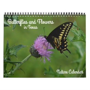 Butterflies and Flowers in Texas Nature Calendar