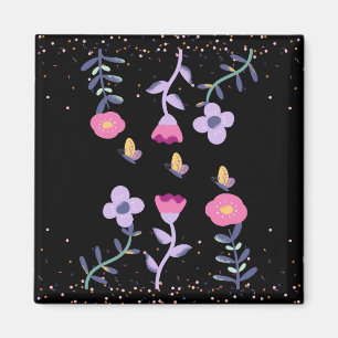 butterflies and flowers magnet