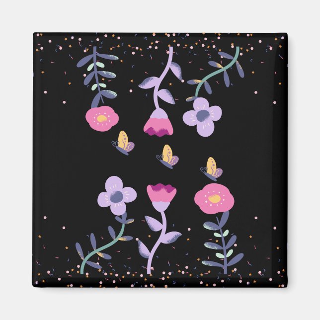 butterflies and flowers magnet (Front)