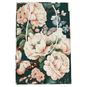 Butterflies and flowers medium gift bag