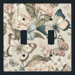 Butterflies and flowers pastel  light switch cover<br><div class="desc">Butterflies and flowers pastel decor Butterflies and pastel flowers cute pastel decor beautiful wall decor beautiful stationery design for weddings for women for girls for stationery greeting cards wedding invitations greeting cards women birthdays women celebration invitation beautiful flowers and butterflies design for graduation invitations for school and university stationery notebooks...</div>