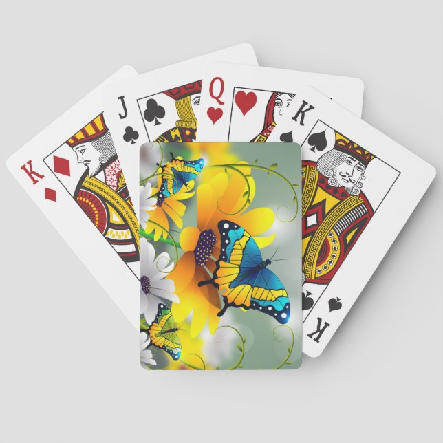Butterflies and Flowers Poker Cards (Back)