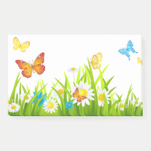 Butterflies And Flowers Post-it Notes