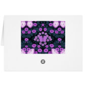 Butterflies and flowers symmetry, violet and blue (Back Horizontal)