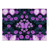 Butterflies and flowers symmetry, violet and blue (Front Horizontal)