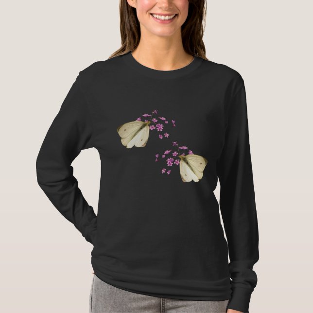 Butterflies and Flowers T-Shirt (Front)
