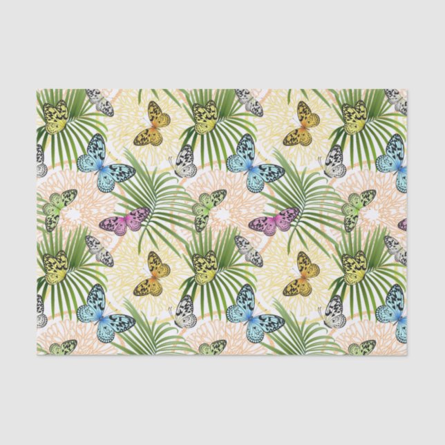 Butterflies And Flowers  Tissue Paper (Front)