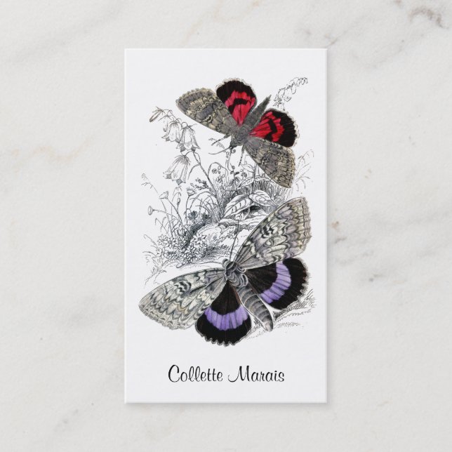 Butterflies And Foliage Calling Card (Front)