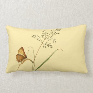 Butterflies and Grass Throw Pillow 16x16