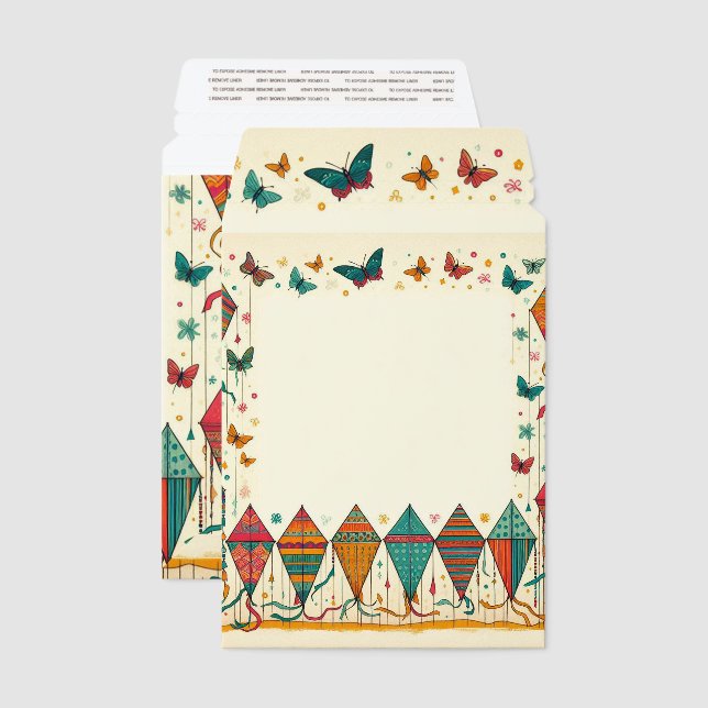 Butterflies and Kites Shipping Envelope Mailer (Front & Back)