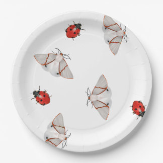 Butterflies and ladybugs paper plates