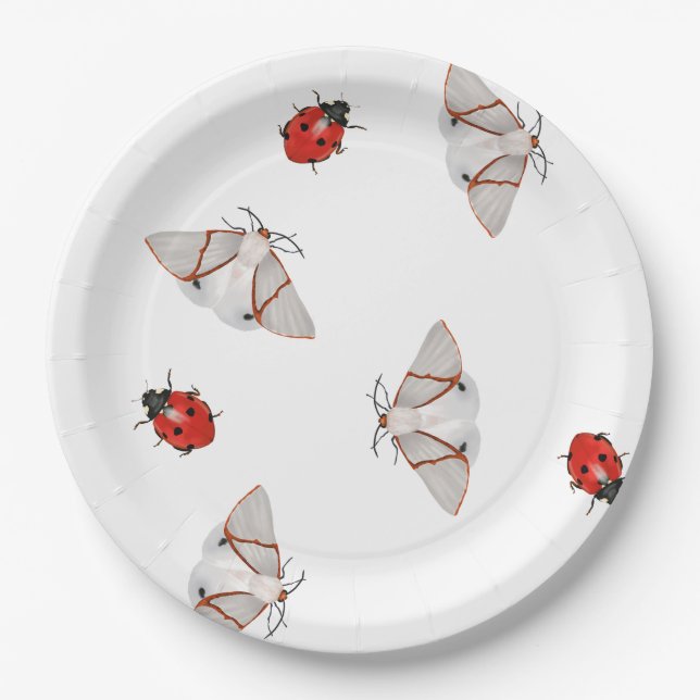 Butterflies and ladybugs  paper plates (Front)