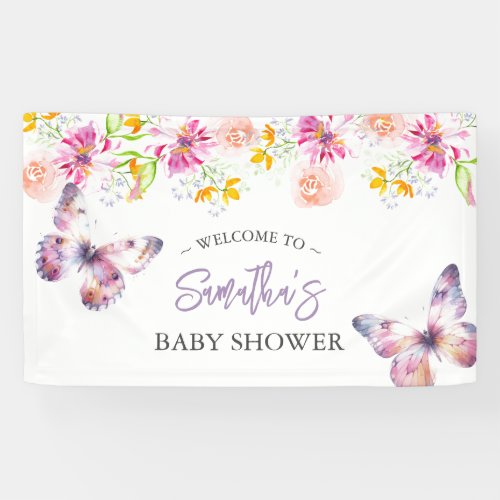 Butterflies and Lullabies Baby Shower Sign