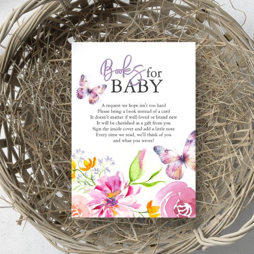 Butterflies and Lullabies Books For Baby Enclosure Card