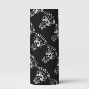 Butterflies and Mushrooms Dream Big positive inspo Pillar Candle