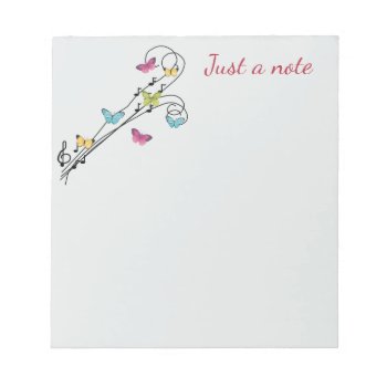 Butterflies And Music Notepad by randysgrandma at Zazzle