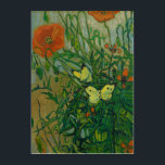 Butterflies and Poppies, 1889 by Vincent van Gogh Acrylic Print<br><div class="desc">Vincent van Gogh - Butterflies and Poppies,  1889. 
Vincent Willem van Gogh (1853-1890) was a Dutch Post-Impressionist painter who posthumously became one of the most famous and influential figures in Western art history.</div>