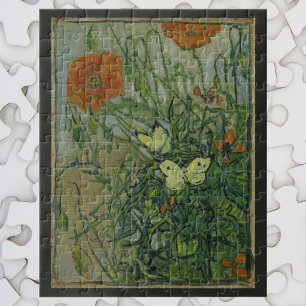 Butterflies and Poppies by Vincent van Gogh Jigsaw Puzzle