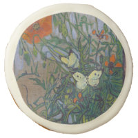 Butterflies and Poppies by Vincent van Gogh Sugar Cookie