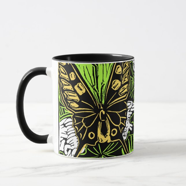 Butterflies and Queen Anne's Lace Mug (Left)