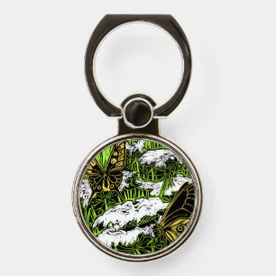 Butterflies and Queen Anne's Lace Phone Ring Stand