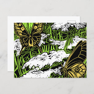 Butterflies and Queen Anne's Lace Postcard