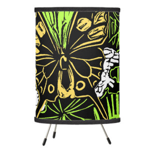 Butterflies and Queen Anne's Lace Tripod Lamp