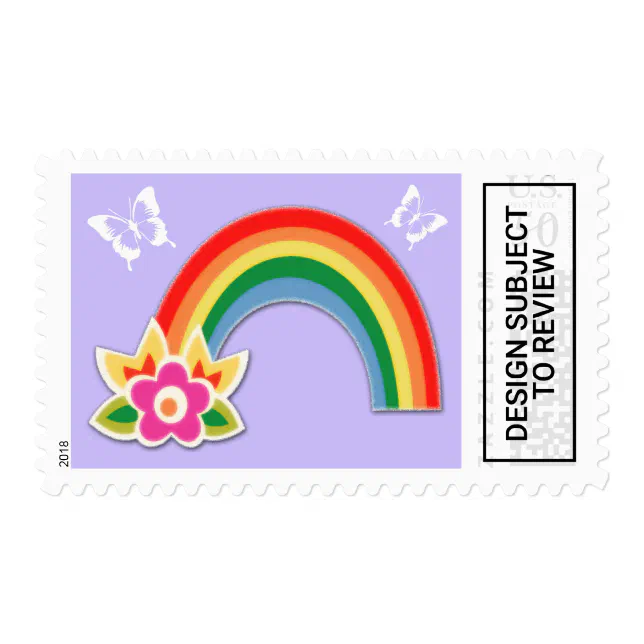 Butterflies and Rainbow Postage Stamps USPS