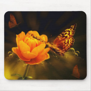 Butterflies and Rose Mousepad