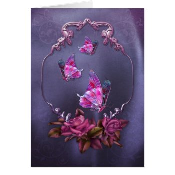 Butterflies And Roses by RainbowCards at Zazzle