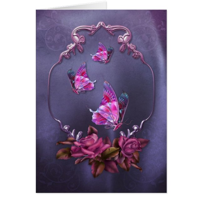 Butterflies and Roses Cards (Front)