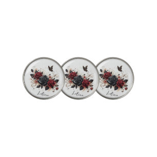Butterflies and Roses Golf Ball Marker