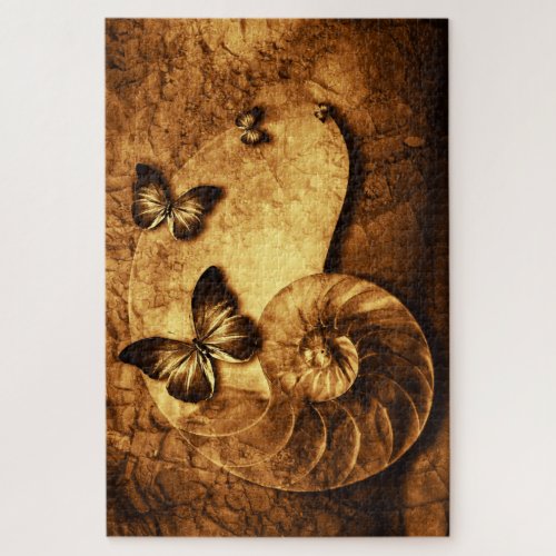 Butterflies and Shell Fossil 1000 Puzzle
