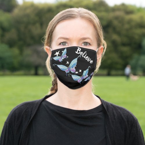 Butterflies and Stars Adult Cloth Face Mask