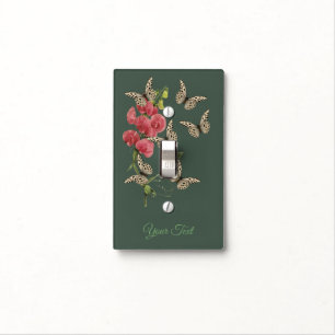 Butterflies And Sweet Pea Flower Personalized    Light Switch Cover