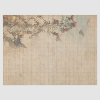 Butterflies and Thistles Decoupage Paper