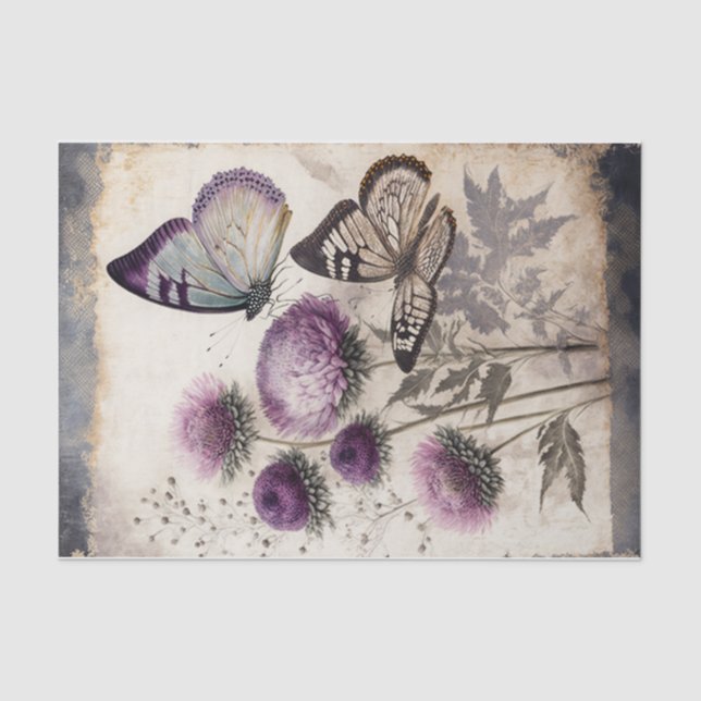 Butterflies and Thistles  Tissue Paper (Front)