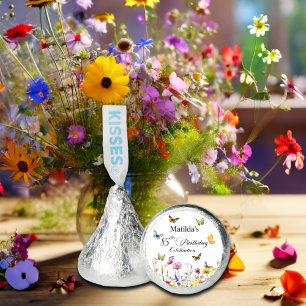 Butterflies and Wildflowers Elegant 85th Birthday Hershey®'s Kisses®