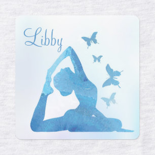 Butterflies and Yoga Labels