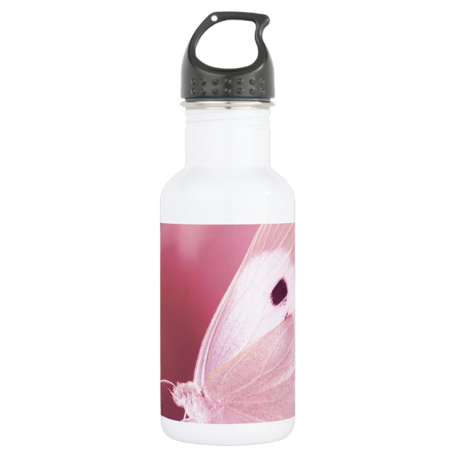 Butterflies Animals  Missing You  pink spring Water Bottle (Front)